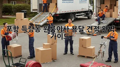 포항 득량동 원룸이사 용달 견적 완벽 가이드!
