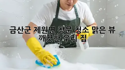 금산군 제원면 창문 청소✨: 맑은 뷰, 깨끗한 우리 집! 🏡